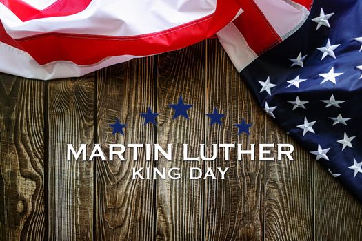 Martin Luther King Day Anniversary - American flag on abstract background