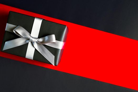 Boxing day sale, black gift box for online shopping