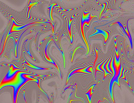 Hippie Trippy Psychedelic Rainbow Background LSD Colorful Wallpaper. Abstract Hypnotic Illusion. Hippie Retro Texture Glitch and Disco.