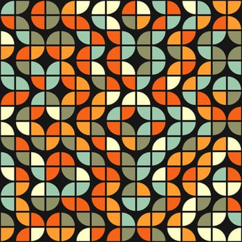 Abstract Geometrical generative computational art illustration