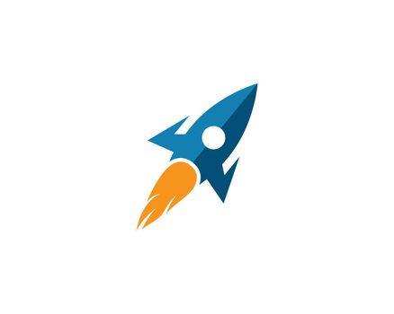 Rocket ilustration logo vector icon template