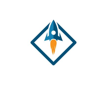 Rocket ilustration logo vector icon template