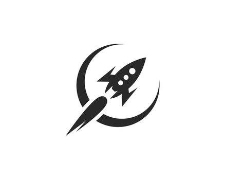 Rocket ilustration logo vector icon template