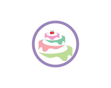 Cake logo vector ilustration template