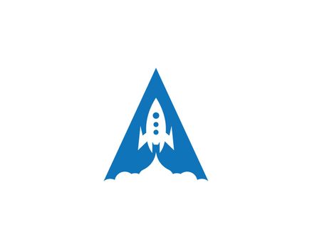 Rocket ilustration logo vector icon template