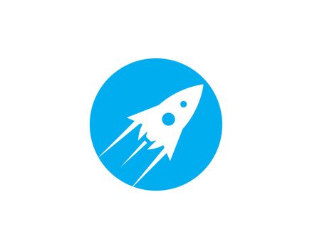 Rocket ilustration logo vector icon template