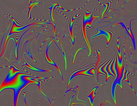 Trippy Psychedelic Rainbow Background Glitch LSD Colorful Wallpaper. 60s Abstract Hypnotic Illusion. Hippie Retro Texture. hallucinations.