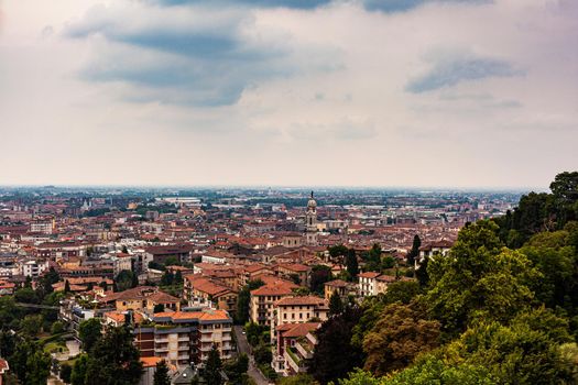 Aerial view of Bergamo, Lombardy, Italy