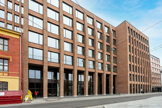 Oslo, Norway. September 2021.  exterior view of the Domus Juridica university department building in the city center