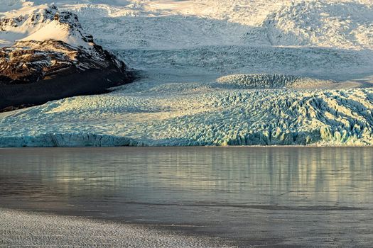 Fjallsarlon glacier lagoon in Vatnajokull National Park, Iceland