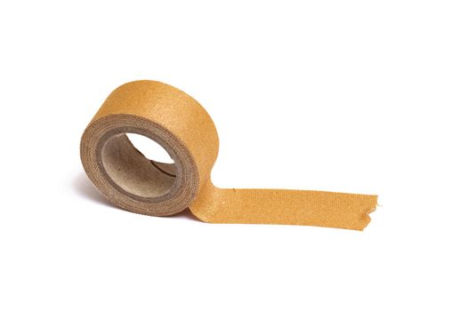 Adhesive plaster isolated on a white background close up