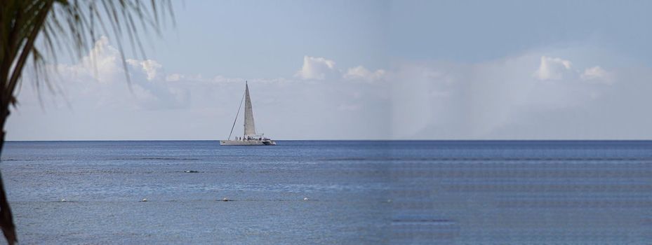 Sailboat banner detail, banner image with copy space