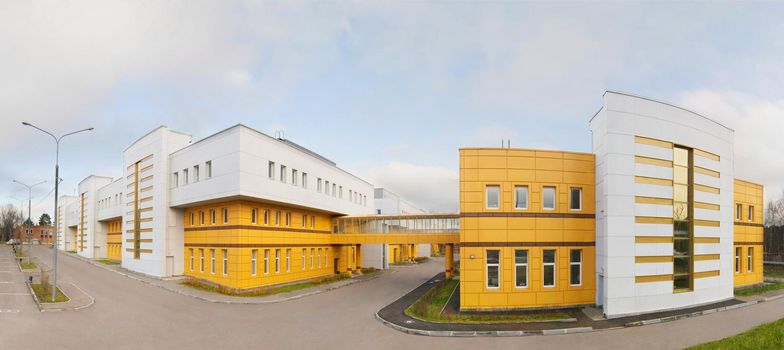 Panorama of modern electronics plant