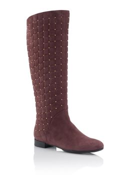 Modern fashionable women winter boot shot in studio