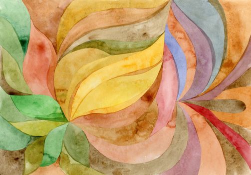 watercolor background in brown and yellow colors