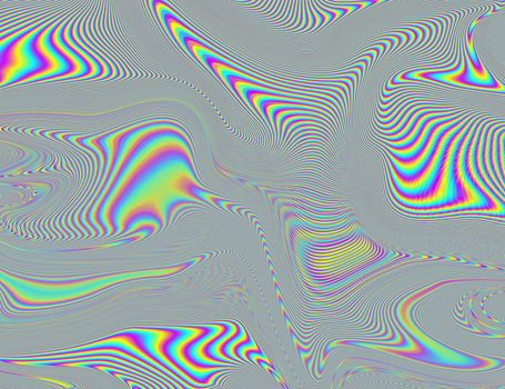 Hippie Trippy Psychedelic Rainbow Background LSD Colorful Wallpaper. Abstract Hypnotic Illusion. Hippie Retro Texture Glitch and Disco.