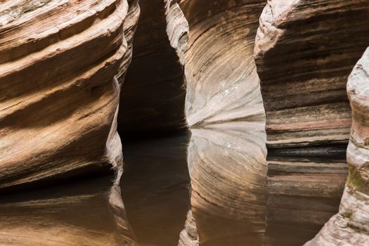 Abstract art photo of layers of canyon in Zion National Park Utah