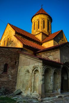 Betania monastery complex in mountain close to georgian capital city Tbilisi