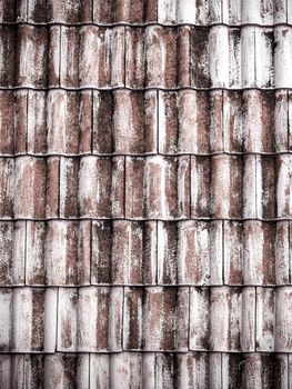 The old red tile on the roof