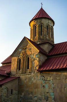 Betania monastery complex in mountain close to georgian capital city Tbilisi