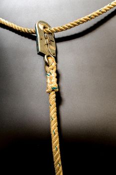 Hook and rope of Safety Equipment hang on rope