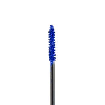 Blue mascara brush isolated on white background