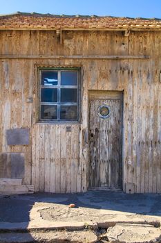 Old abandoned cabin on the beach in Spain