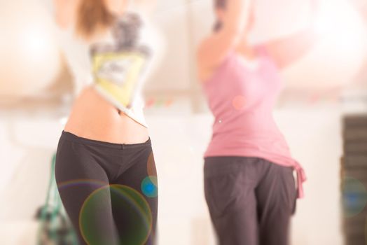 Dance class for women at fitness centre