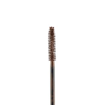 Brown mascara brush isolated on white background