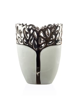 Modern chineese vase isolated on white