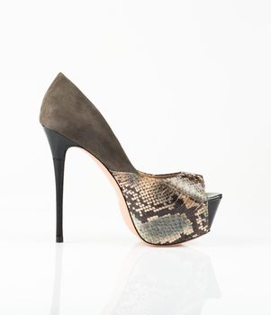 Modern fashionable women shoe shot in studio