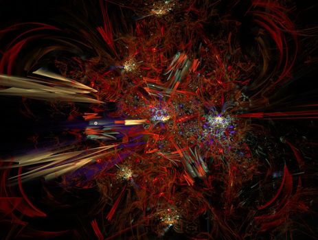 Imaginatory lush fractal texture image abstract background