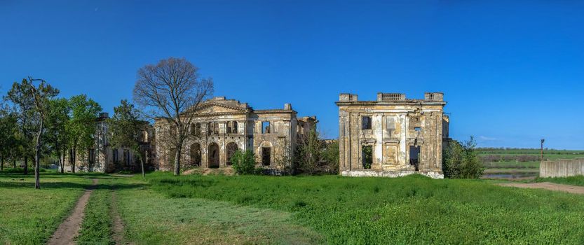 Abandoned Dubiecki manor or Wolf Man Pankejeff manor in Vasylievka village, Odessa region, Ukraine
