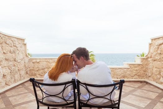 Happy couple enjoying vacations at Red Sea, Egypt