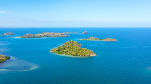 Tropical Islands with beautiful sandy beaches. Kabungan Island, Panganacan Island, Lapinigan Island. Zamboanga, Mindanao, Philippines.