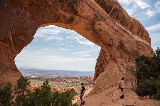 Arches National Park window arch scene