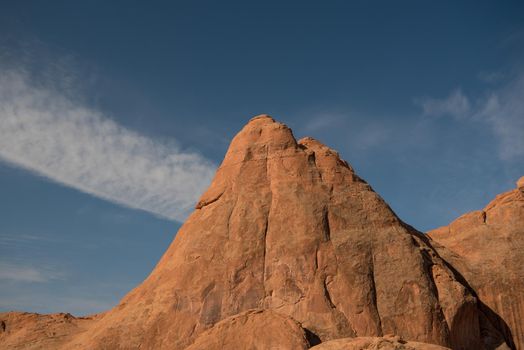 Triangular shaped formation at Arches National Park