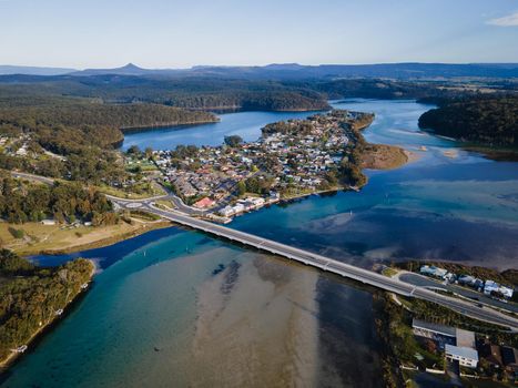 Burrill Lake bridge, South Coast, NSW, Australia. High quality photo