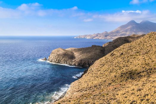 Beautiful cliffs and beaches in Cabo de Gata nature reserve, Almeria, Spain