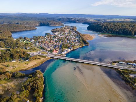 Burrill Lake bridge, South Coast, NSW, Australia. High quality photo