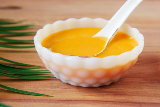Thai hot spicy soup in bowl