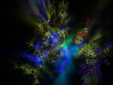 Imaginatory lush fractal texture image abstract background