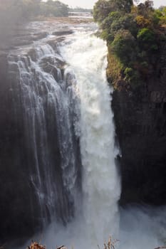 Victoria Falls on the Zambezi River between Zimbabwe and Zambia