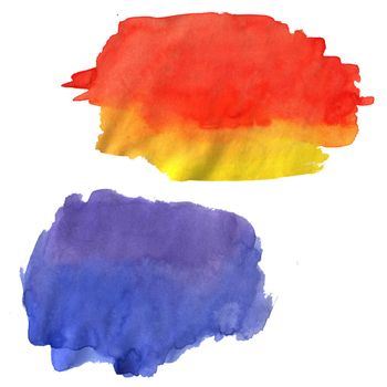 Set of Colorful Watercolor Stains. Collection of Watercolour Spots for Decoration, Poster, Banner, Greeting Cards Design.