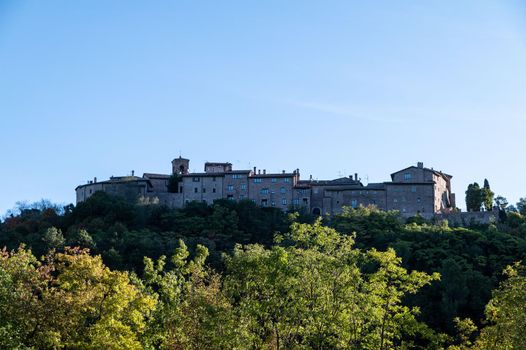 landscape of macerino ancient historic town in the province of terni