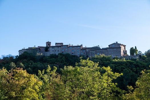 landscape of macerino ancient historic town in the province of terni