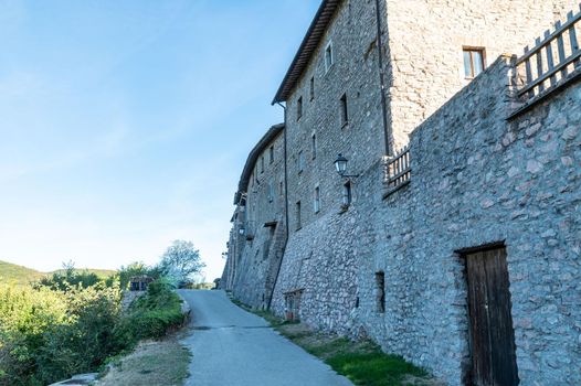 hamlet of macerino its buildings and rustic alleys between squares and alleys