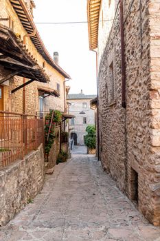 hamlet of macerino its buildings and rustic alleys between squares and alleys