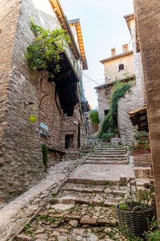 hamlet of macerino its buildings and rustic alleys between squares and alleys