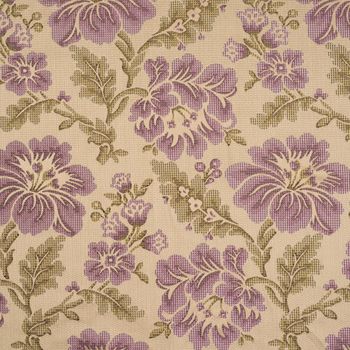 Fabric background with floral pattern macro shot